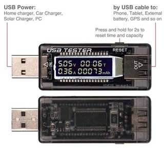 ماژول ولت متر و جريان USB با نمايشگر ديجيتال و مدار کنترل شارژ باتري با جريان 3 آمپر