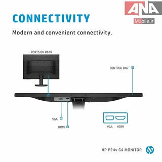 مانيتور استوک 24 اينچ اچ پي مدل hp P24v G4 