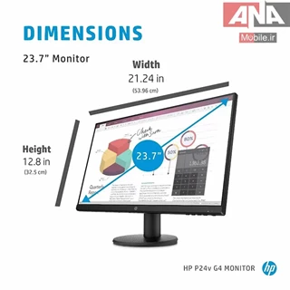 مانيتور استوک 24 اينچ اچ پي مدل hp P24v G4 