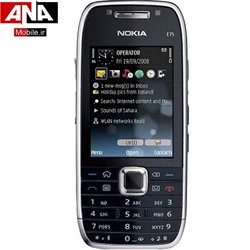 قاب و شاسي نوکيا Nokia E75 رنگ مشکي نقره اي